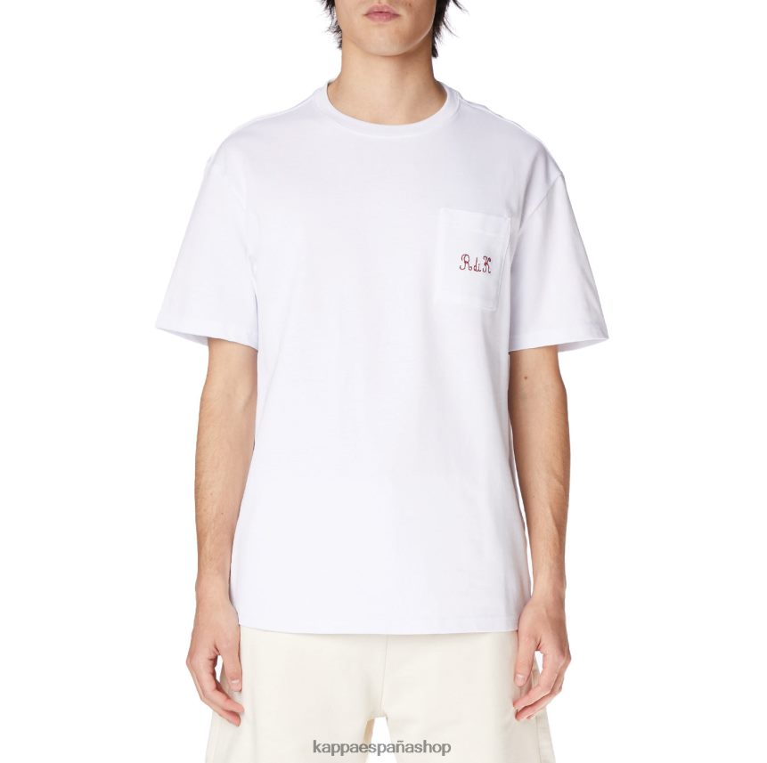 Kappa hombres camiseta robe giovani mirfak blanco 4P8JZR196