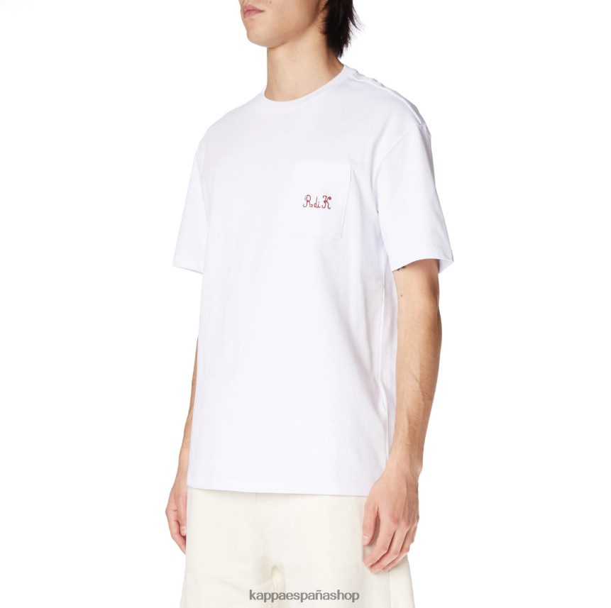 Kappa hombres camiseta robe giovani mirfak blanco 4P8JZR196