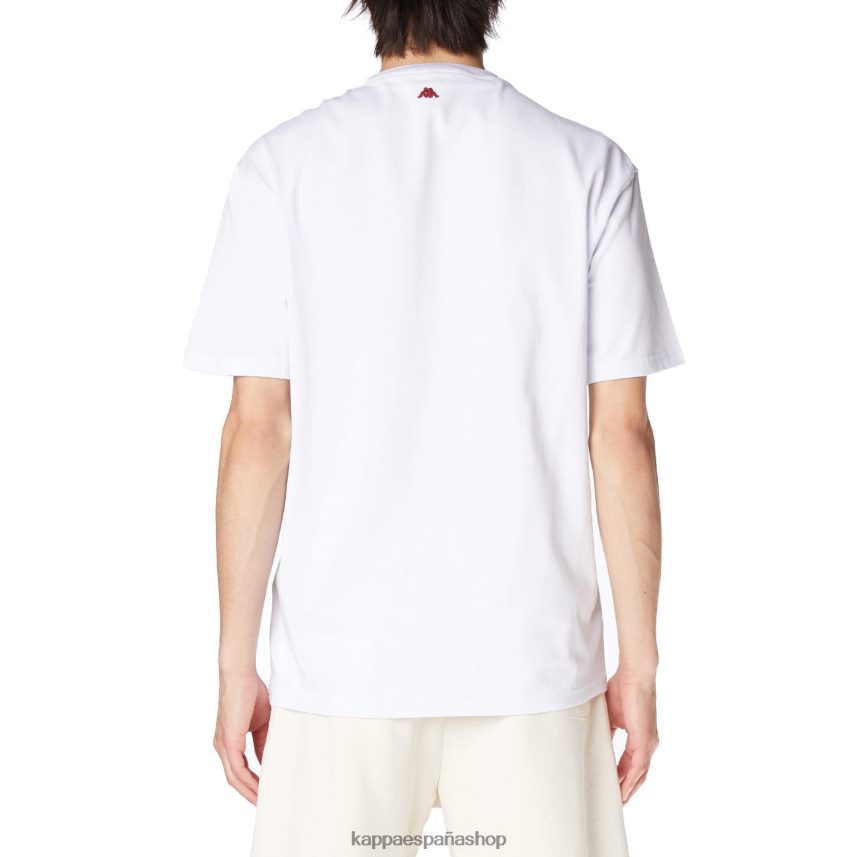 Kappa hombres camiseta robe giovani mirfak blanco 4P8JZR196