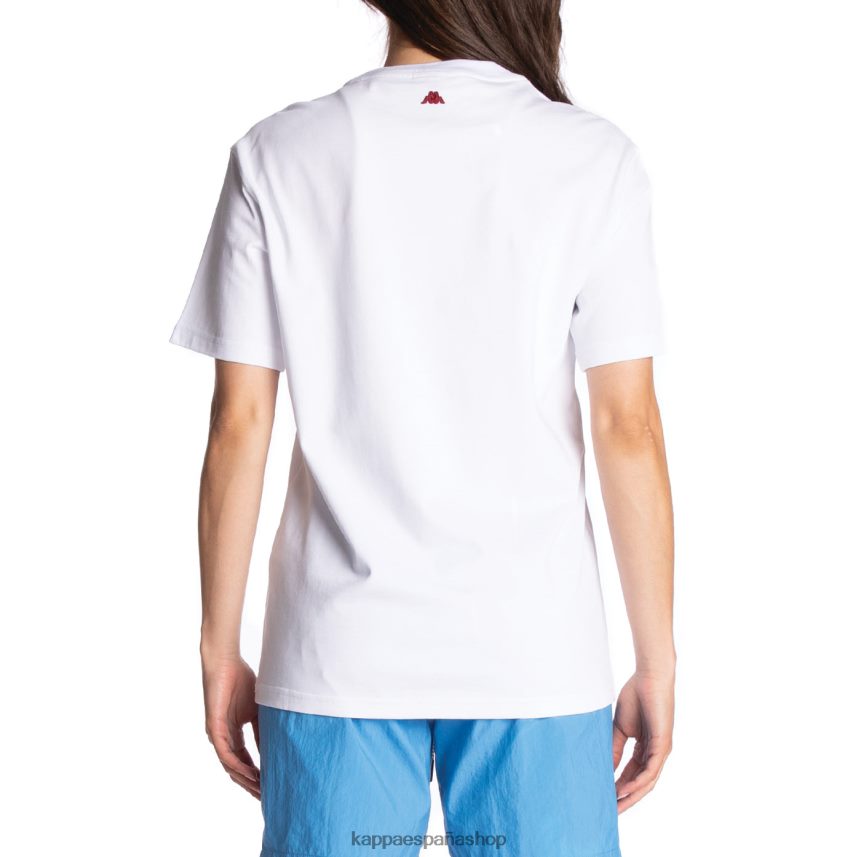 Kappa hombres camiseta robe giovani mirfak blanco 4P8JZR196