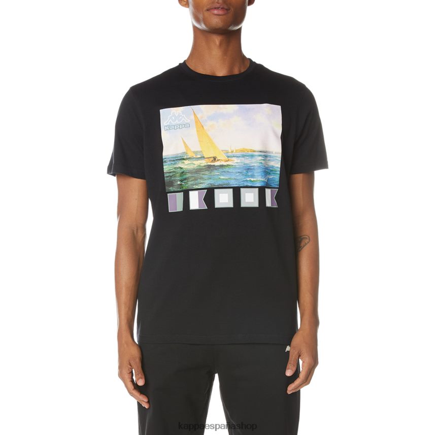 Kappa hombres camiseta salvia azabache negro 4P8JZR121