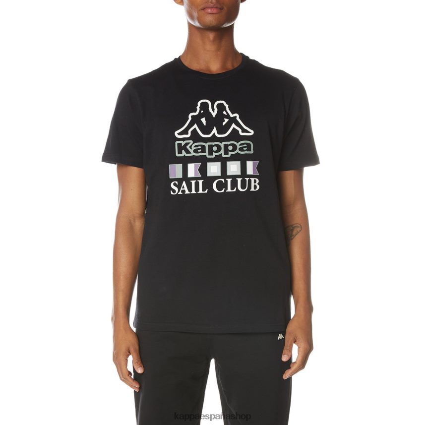 Kappa hombres camiseta temi azabache negro 4P8JZR119
