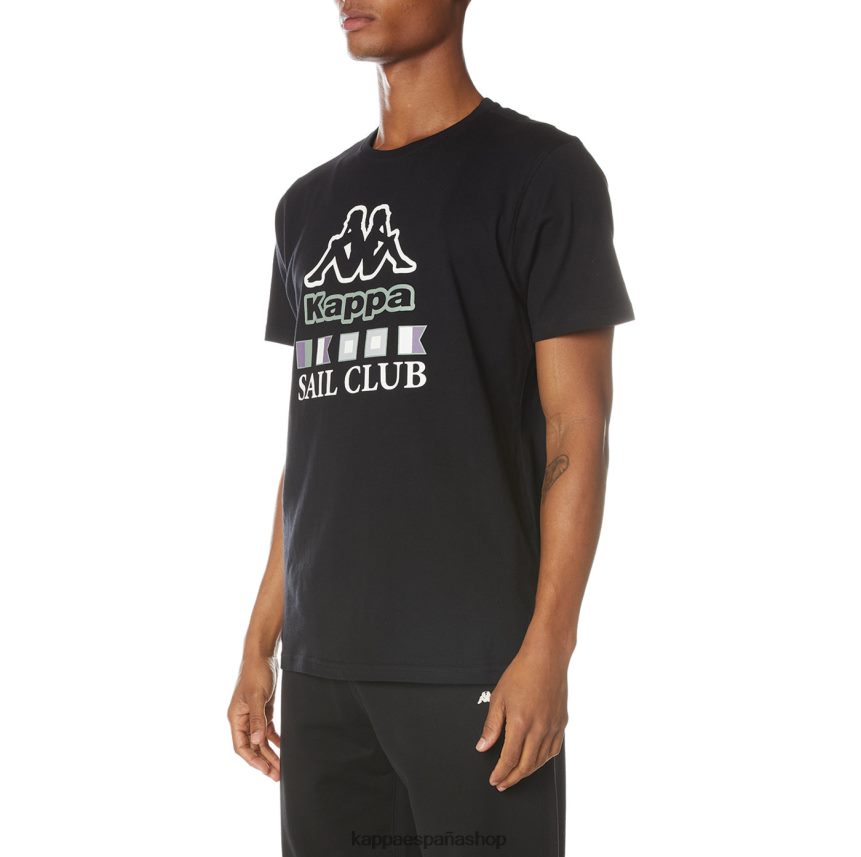 Kappa hombres camiseta temi azabache negro 4P8JZR119