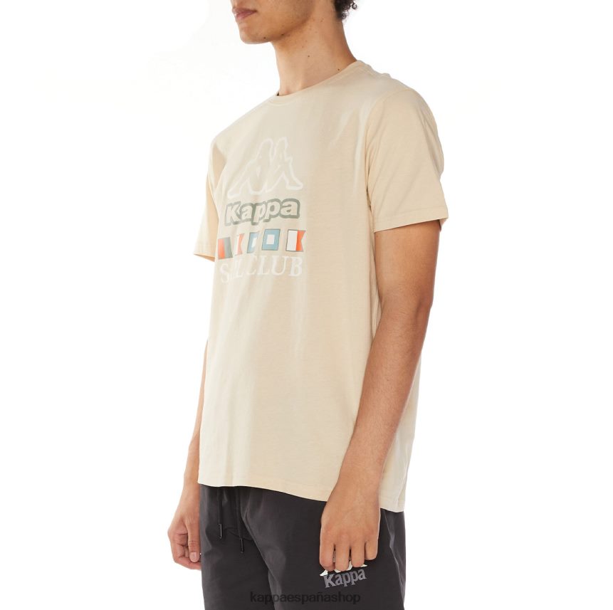 Kappa hombres camiseta temi beige 4P8JZR120
