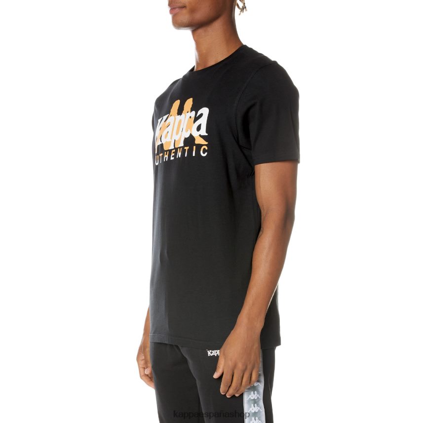 Kappa hombres camiseta vanguardista autentica negro azabache 4P8JZR162