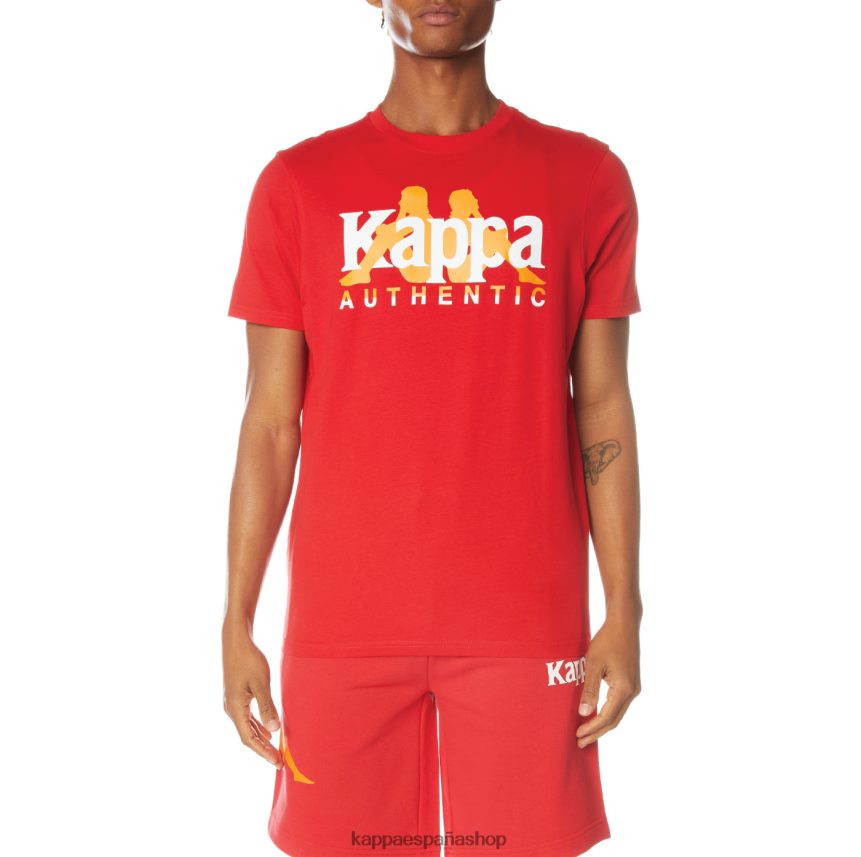 Kappa hombres camiseta vanguardista autentica rojo 4P8JZR149