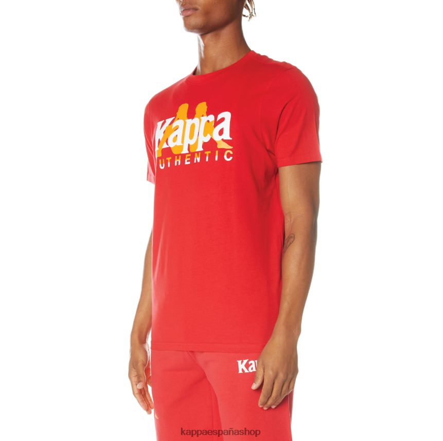 Kappa hombres camiseta vanguardista autentica rojo 4P8JZR149