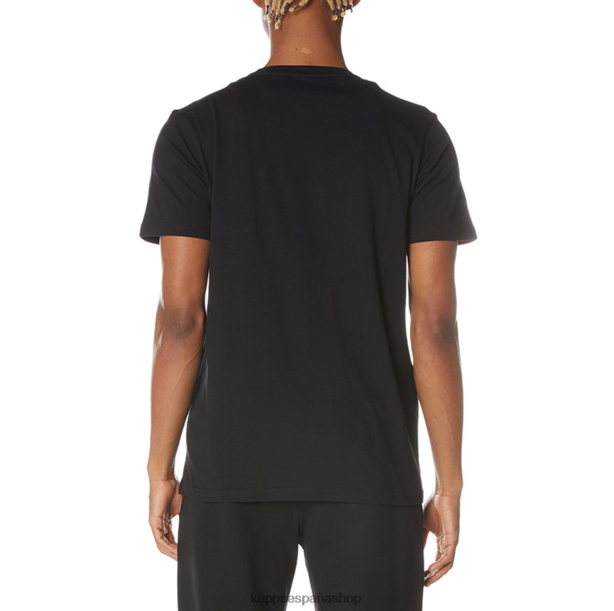 Kappa hombres camiseta zielona auténtica azabache negro 4P8JZR104