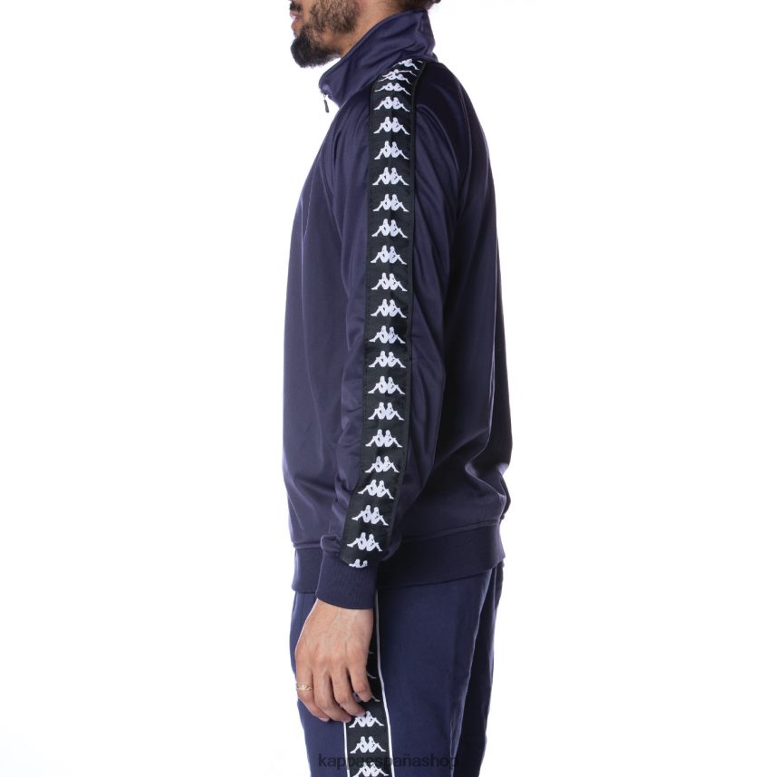Kappa hombres chaqueta deportiva 222 banda anniston azul marino negro 4P8JZR11