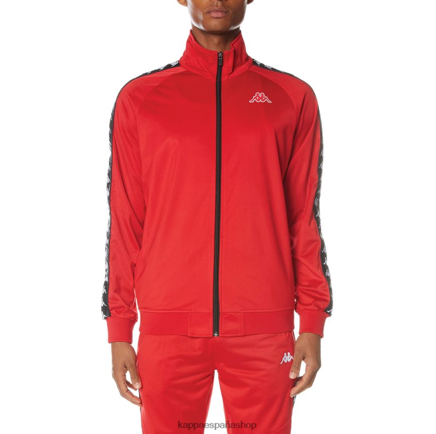 Kappa hombres chaqueta deportiva 222 banda anniston negro rojo 4P8JZR12