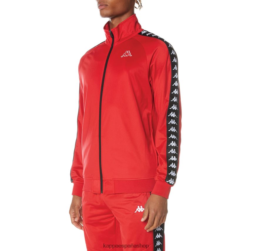 Kappa hombres chaqueta deportiva 222 banda anniston negro rojo 4P8JZR12