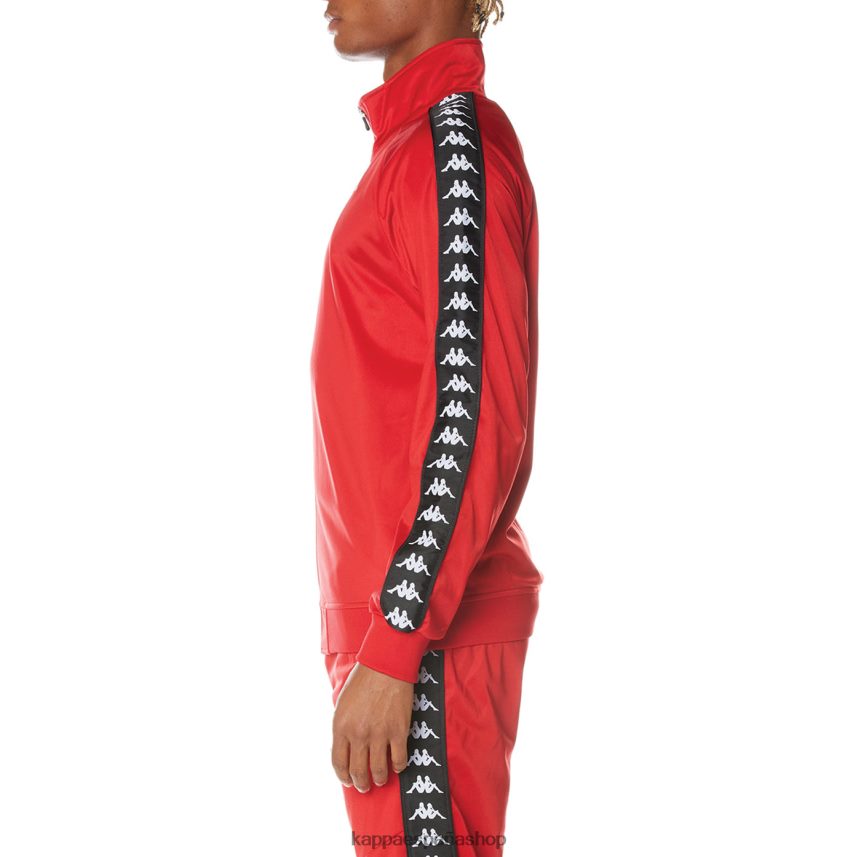 Kappa hombres chaqueta deportiva 222 banda anniston negro rojo 4P8JZR12