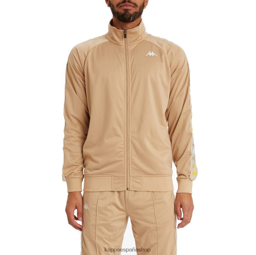Kappa hombres chaqueta deportiva 222 banda dullo 2 beige 4P8JZR7