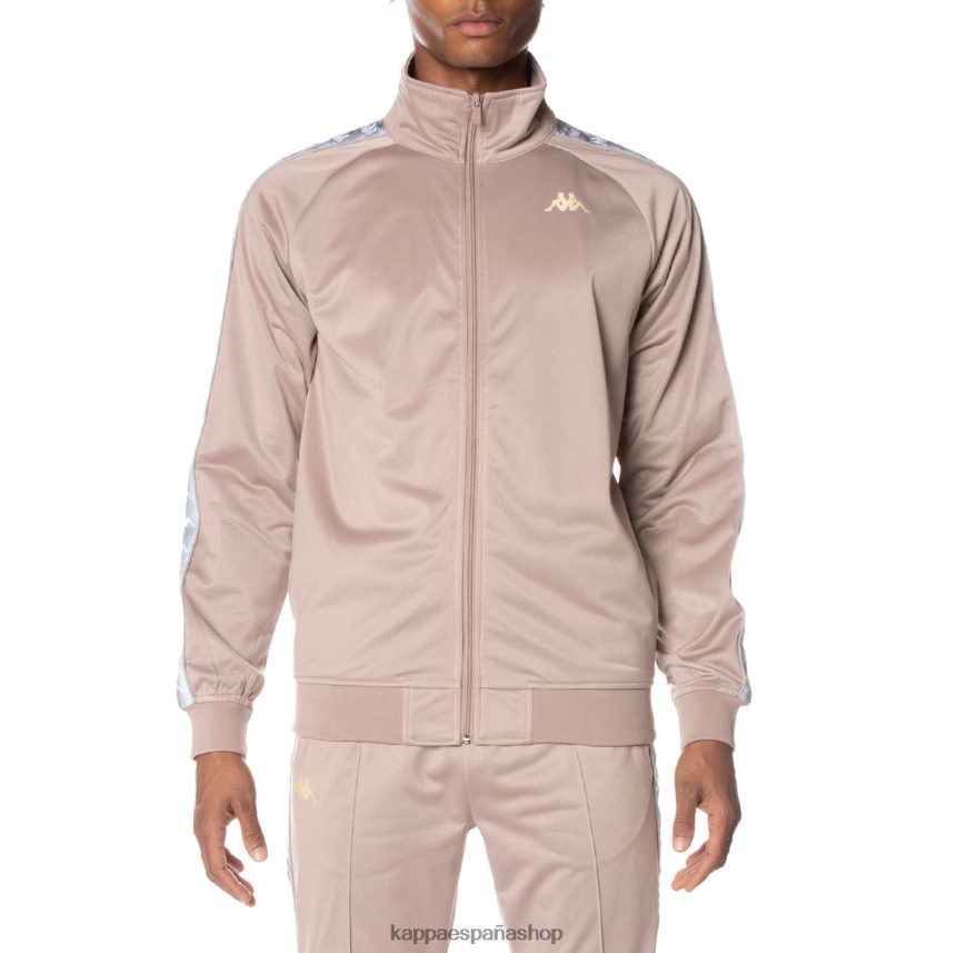 Kappa hombres chaqueta deportiva 222 banda ganniston beige 4P8JZR1
