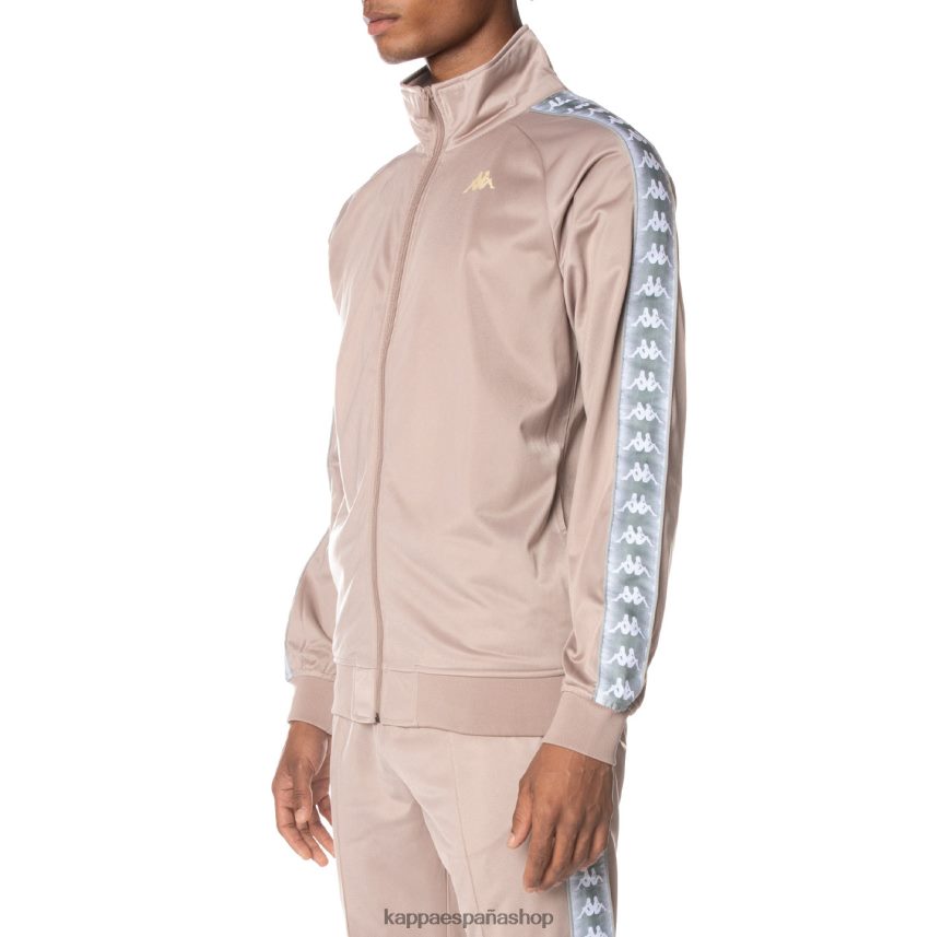 Kappa hombres chaqueta deportiva 222 banda ganniston beige 4P8JZR1