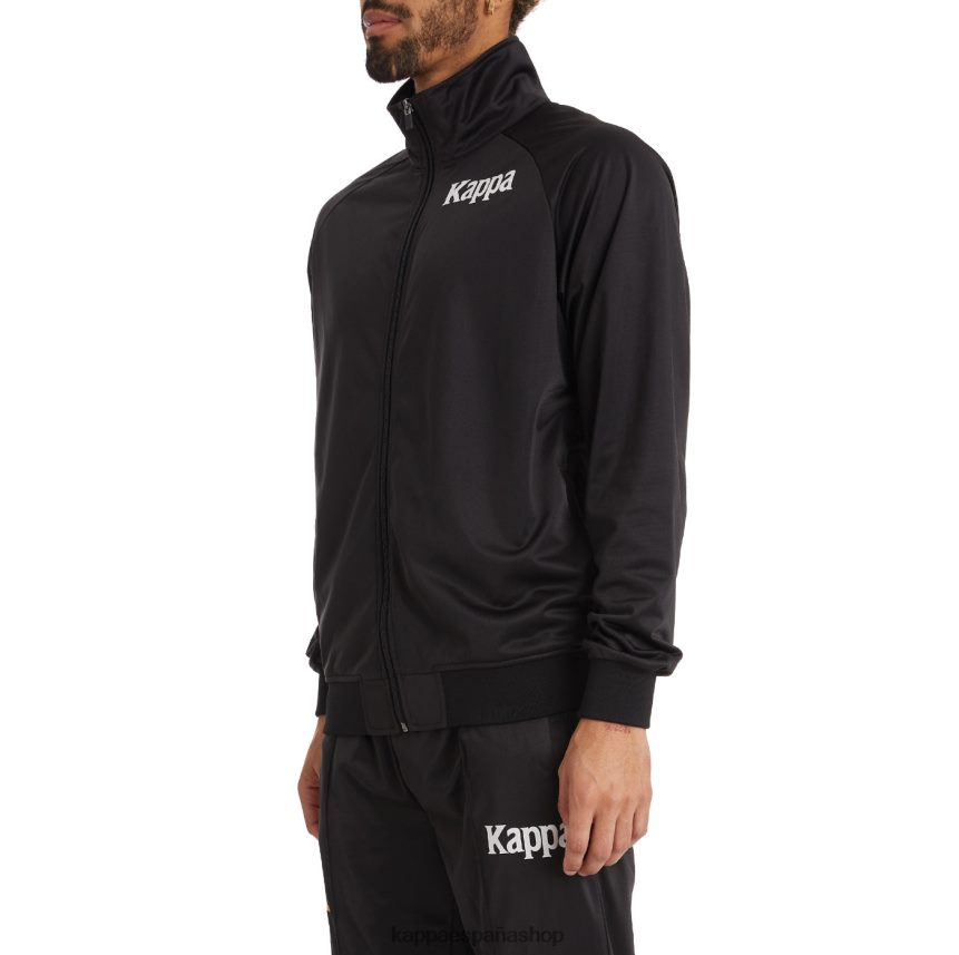 Kappa hombres chaqueta deportiva angost auténtica humo negro naranja 4P8JZR9