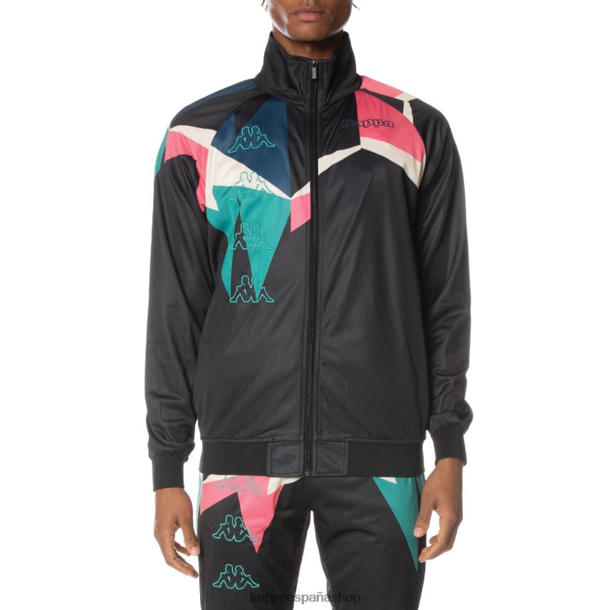 Kappa hombres chaqueta deportiva lamal con logo negro azabache 4P8JZR3