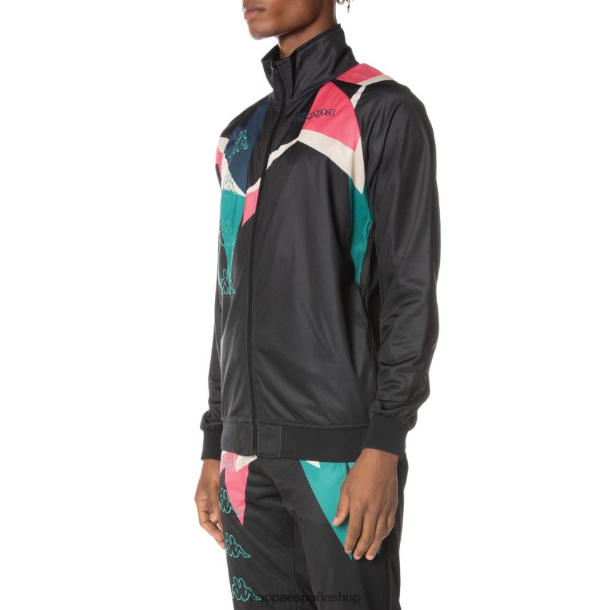 Kappa hombres chaqueta deportiva lamal con logo negro azabache 4P8JZR3