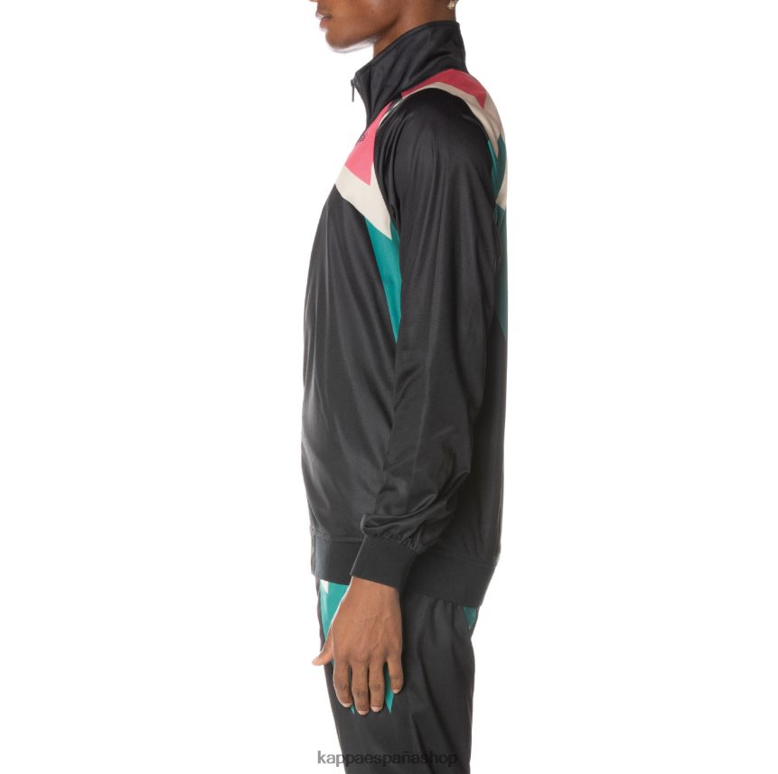 Kappa hombres chaqueta deportiva lamal con logo negro azabache 4P8JZR3