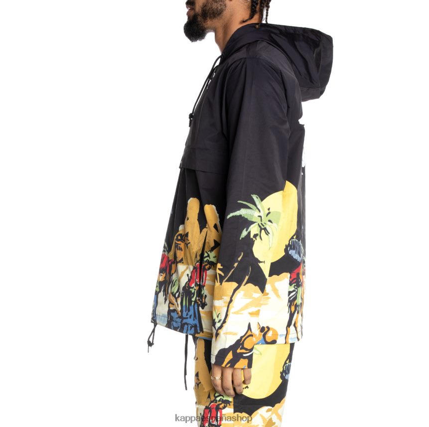 Kappa hombres auténtica cazadora de torre negro azabache 4P8JZR78