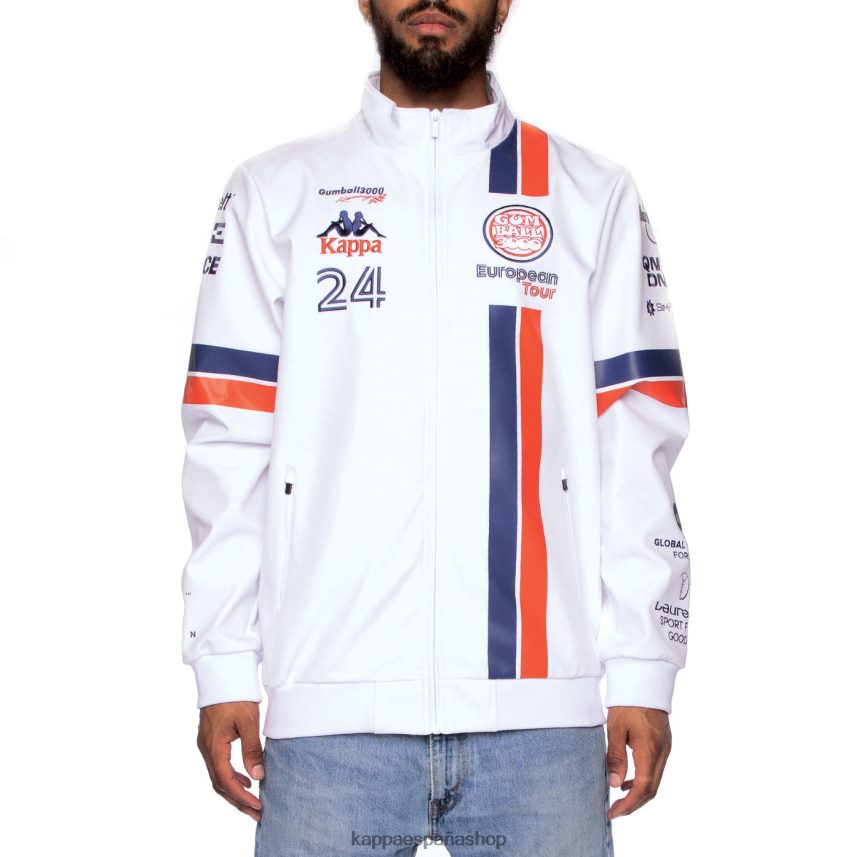 Kappa hombres auténtica chaqueta chil gumball 3000 tour blanco 4P8JZR72