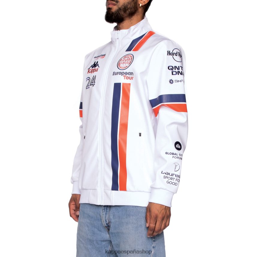 Kappa hombres auténtica chaqueta chil gumball 3000 tour blanco 4P8JZR72