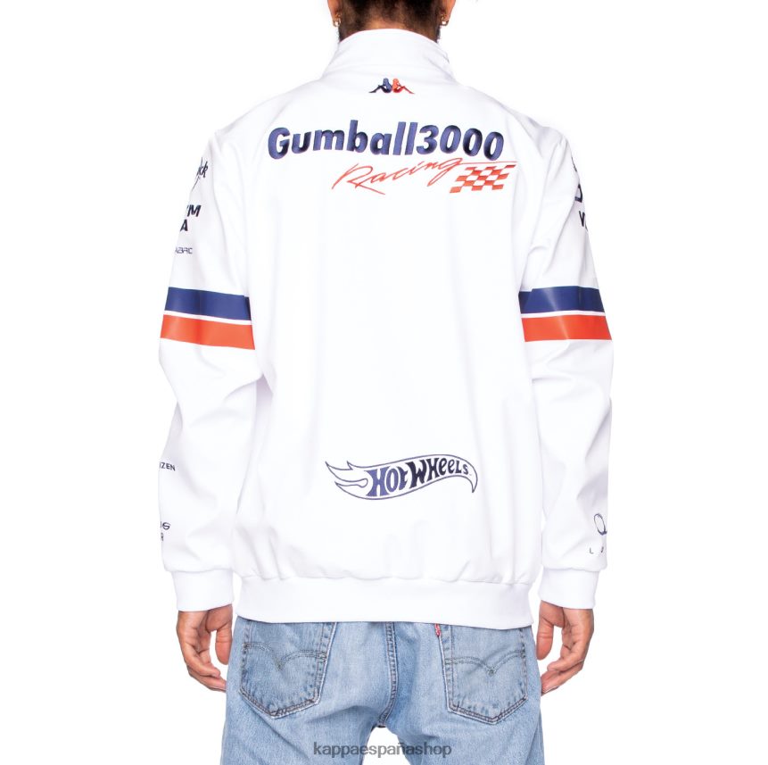 Kappa hombres auténtica chaqueta chil gumball 3000 tour blanco 4P8JZR72