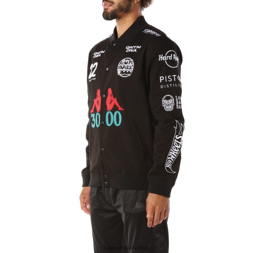 Kappa hombres auténtica chaqueta de gumball glicket negro 4P8JZR87