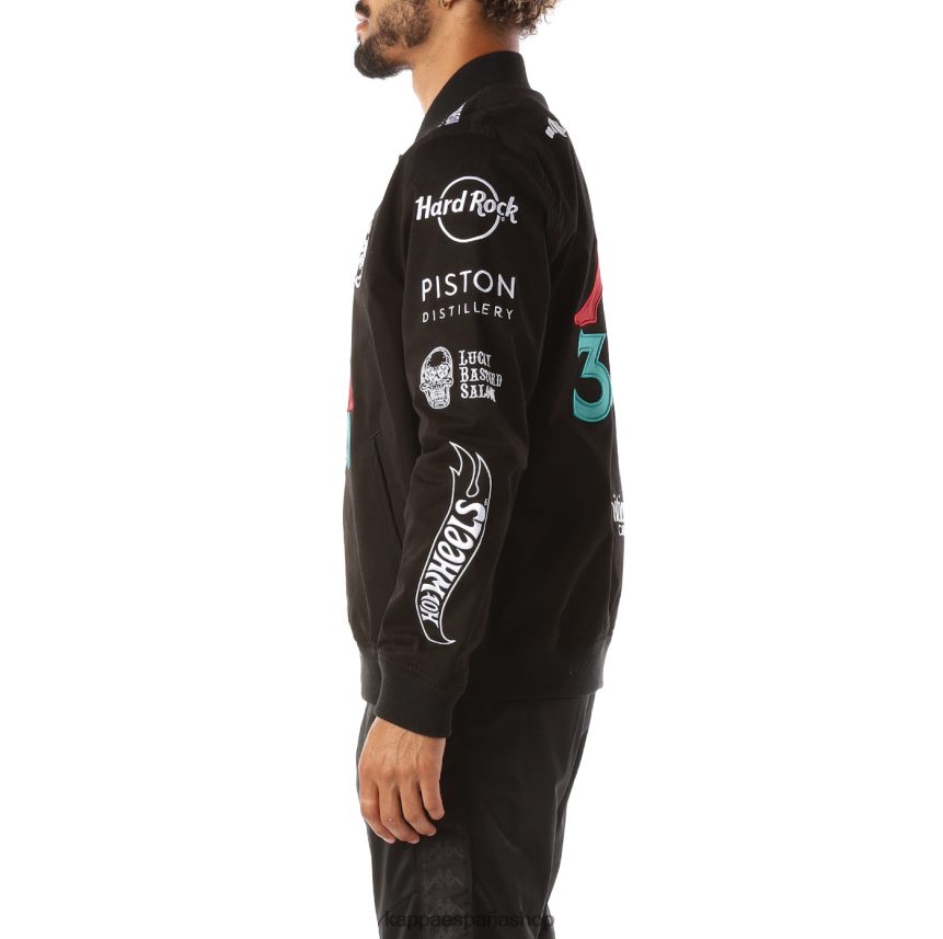 Kappa hombres auténtica chaqueta de gumball glicket negro 4P8JZR87