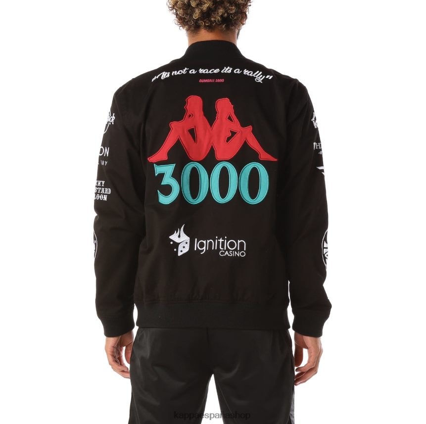 Kappa hombres auténtica chaqueta de gumball glicket negro 4P8JZR87