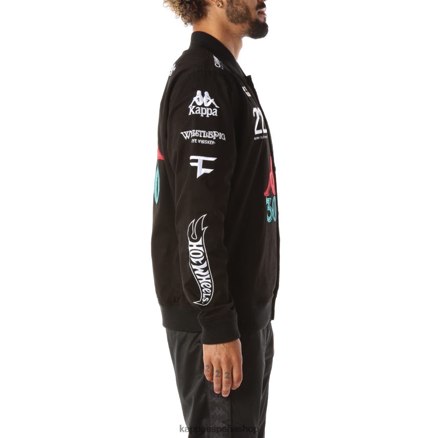 Kappa hombres auténtica chaqueta de gumball glicket negro 4P8JZR87