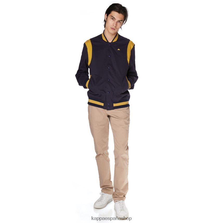 Kappa hombres bata giovani naons chaqueta universitaria amarillo marino 4P8JZR73