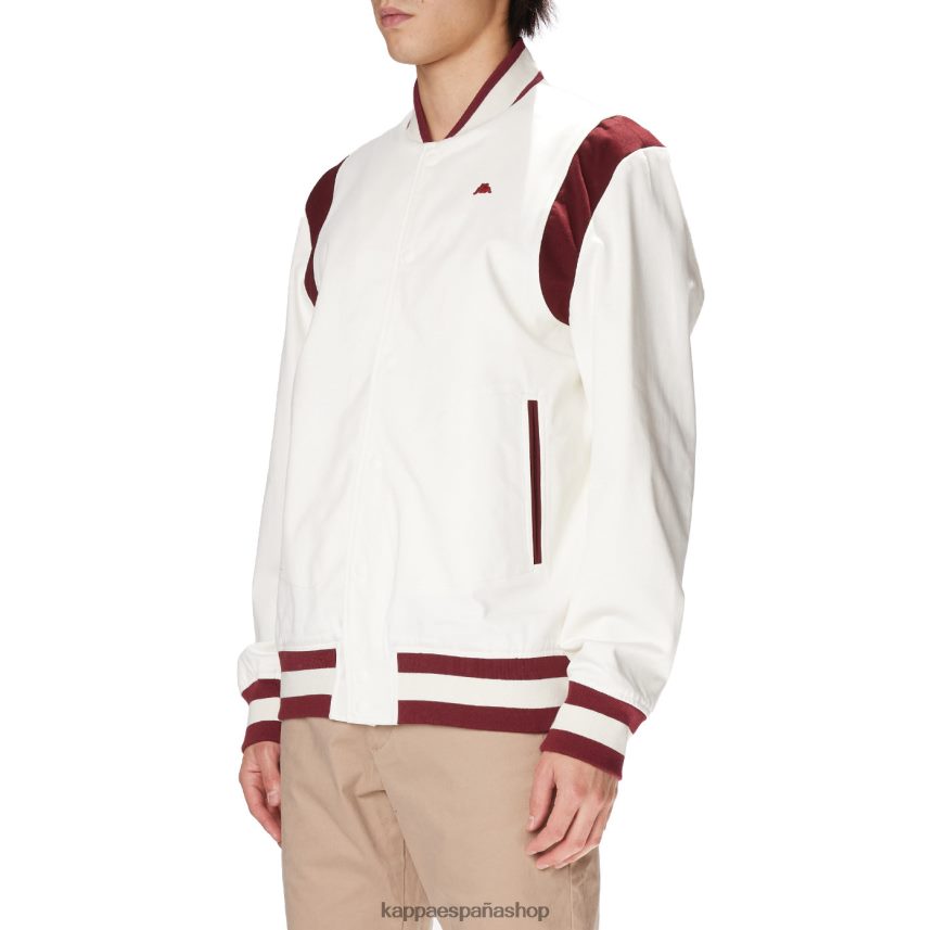 Kappa hombres bata giovani naons chaqueta universitaria blanco rojo 4P8JZR74