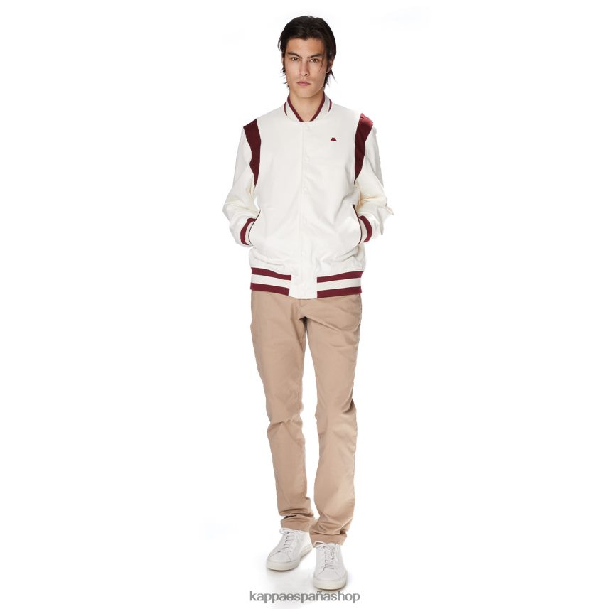 Kappa hombres bata giovani naons chaqueta universitaria blanco rojo 4P8JZR74