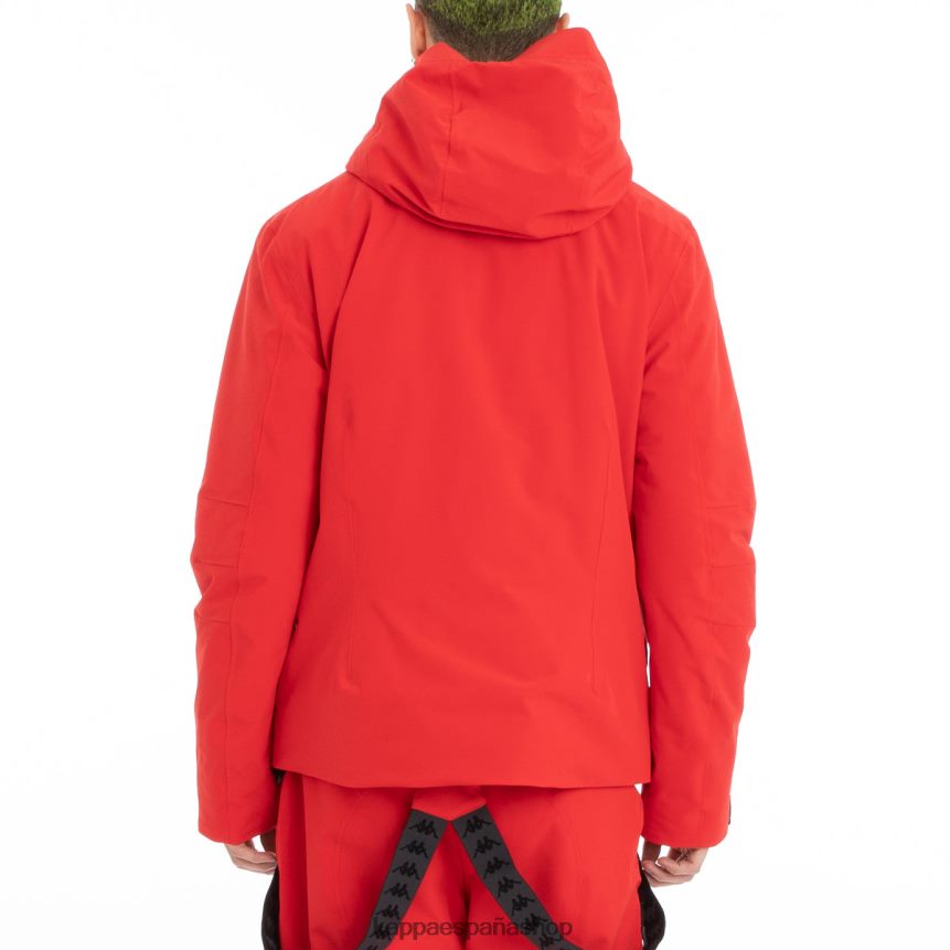 Kappa hombres chaqueta de esquí 6cento 606 negro rojo 4P8JZR84