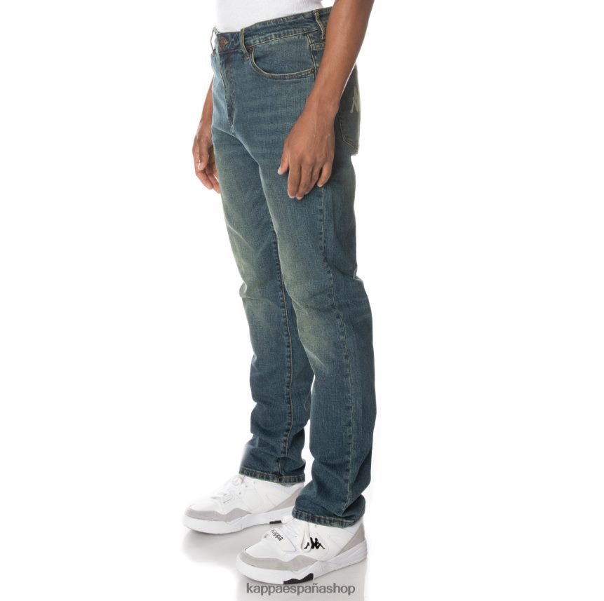 Kappa hombres auténtico jean azul lavado medio 4P8JZR282