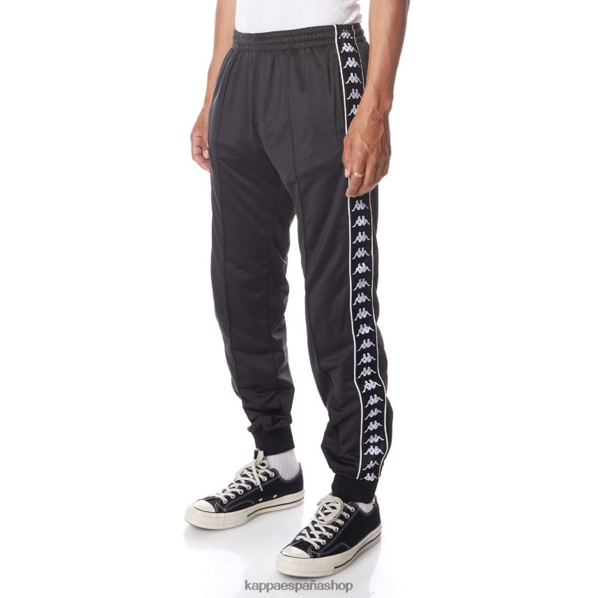 Kappa hombres pantalones deportivos 222 banda rastoriazz humo negro blanco 4P8JZR23