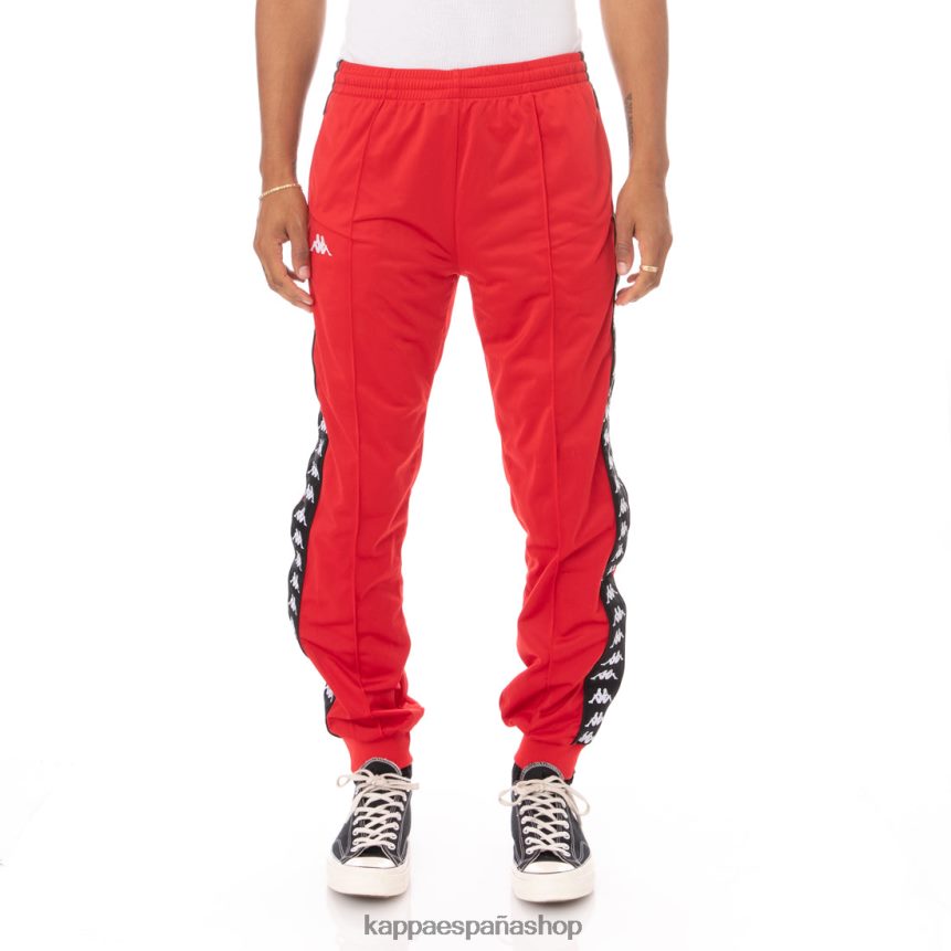 Kappa hombres pantalones deportivos 222 banda rastoriazz negro rojo 4P8JZR35