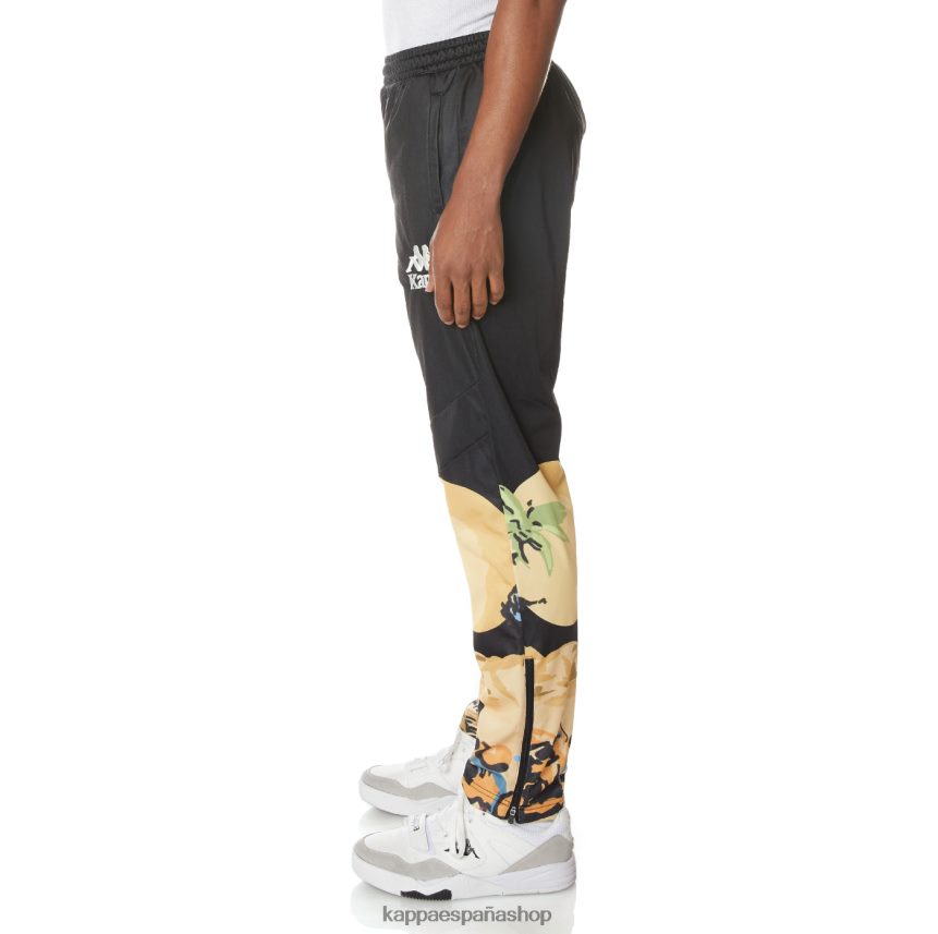 Kappa hombres pantalones deportivos auténticos a la luz de la luna negro azabache 4P8JZR21