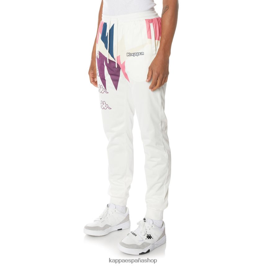 Kappa hombres pantalones deportivos con logo blanco 4P8JZR22