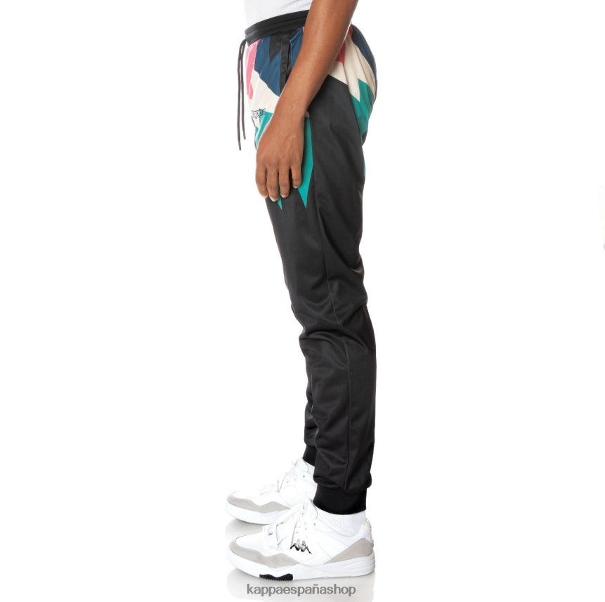 Kappa hombres pantalones deportivos con logo negro azabache 4P8JZR20