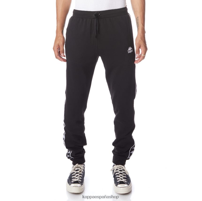 Kappa hombres 222 banda alanz 2 pantalones de chándal blanco negro 4P8JZR62