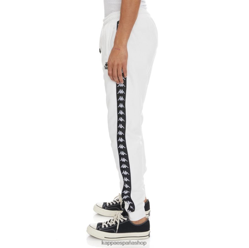 Kappa hombres 222 banda alanz 2 pantalones de chándal blanco negro 4P8JZR65