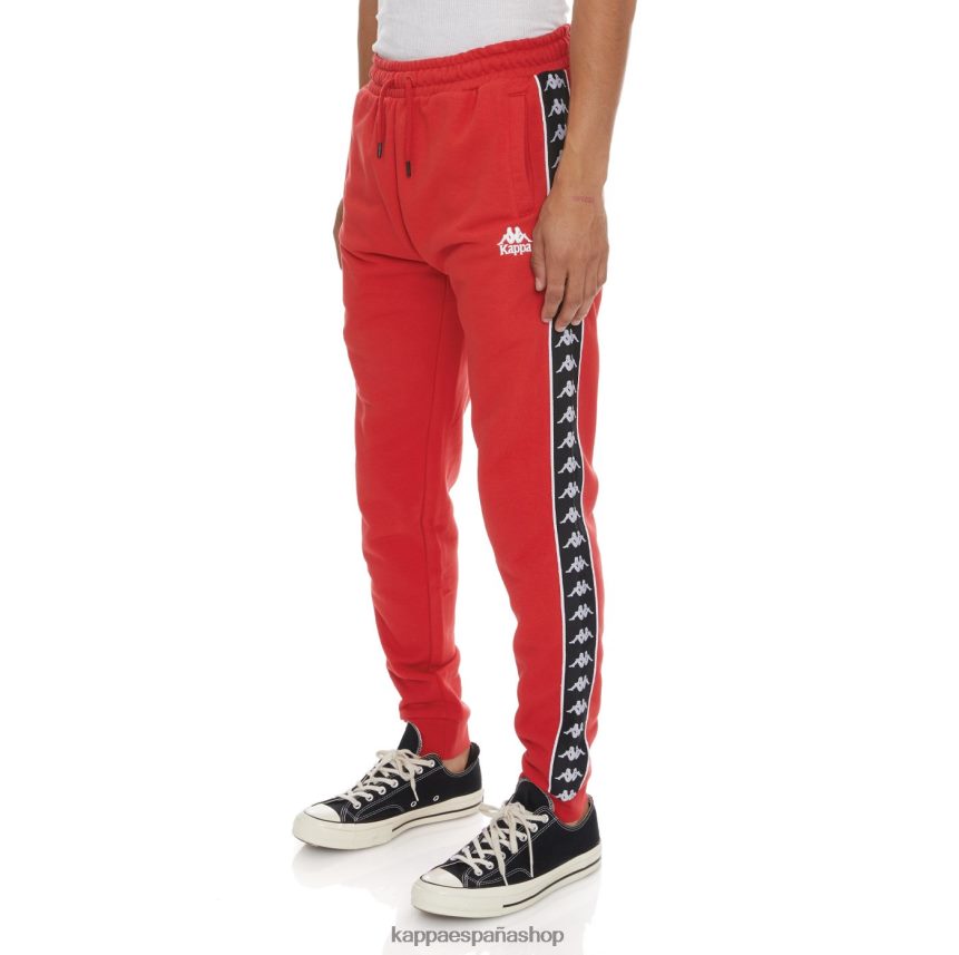 Kappa hombres 222 banda alanz 2 pantalones de chándal negro rojo 4P8JZR64