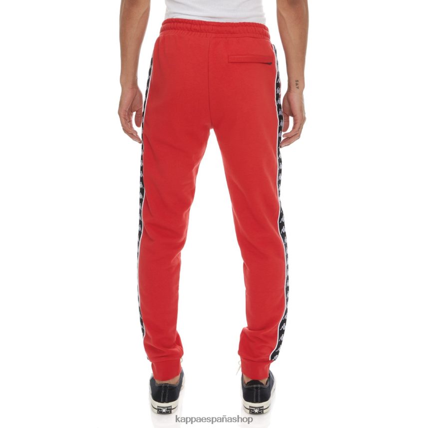 Kappa hombres 222 banda alanz 2 pantalones de chándal negro rojo 4P8JZR64