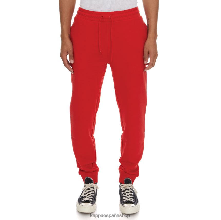 Kappa hombres pantalones de chándal zanok de polar con logo coral rojo 4P8JZR63