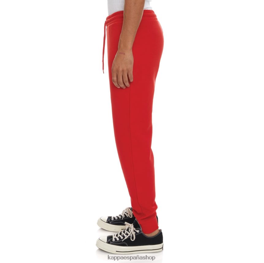 Kappa hombres pantalones de chándal zanok de polar con logo coral rojo 4P8JZR63