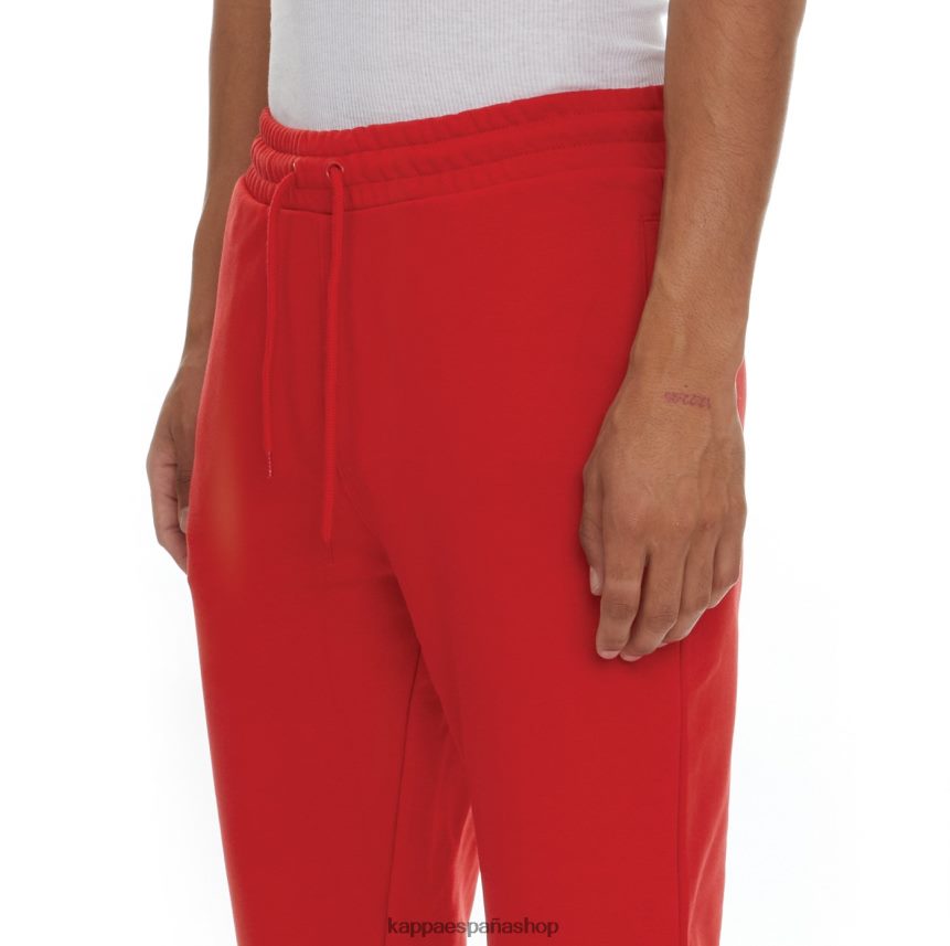 Kappa hombres pantalones de chándal zanok de polar con logo coral rojo 4P8JZR63