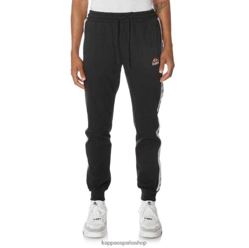 Kappa hombres pantalones deportivos 222 banda galanz negro azabache 4P8JZR60