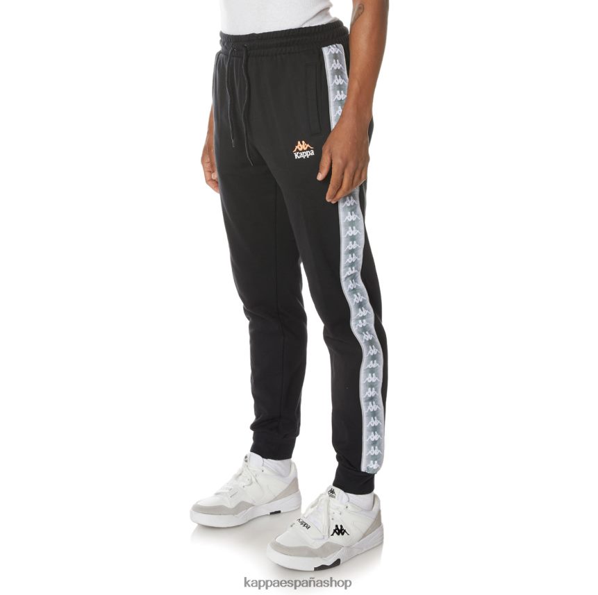 Kappa hombres pantalones deportivos 222 banda galanz negro azabache 4P8JZR60